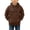 Brown, variant on Boys Quarter Zip Trendy Hoodie Casual Long Sleeve Front Pocket Warm Kids Fall Pullover Sweatshirt Brown 5-14