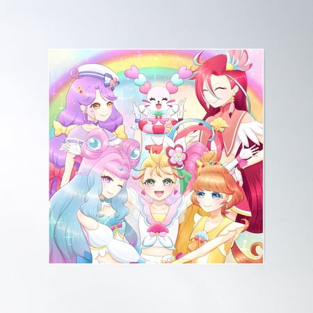 Witchy Pretty Cure,All Princess Poster Wall Art, Modern Wall Decor For Living Room Bedroom, 16x16 UNFRAMED