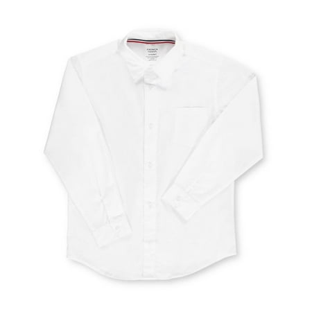 French Toast Boys School Uniform Long Sleeve Classic Button-Up Dress Shirt, Sizes 4-20 & Husky