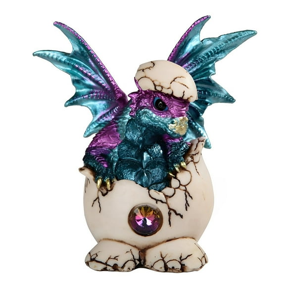 FC Design 5.25"W Blue Dragon Baby Hatchling in Egg Figurine Statue Sculpture Ornament Decoration Home/Room Decor and Unique Gift Ideas for Housewarming, Holidays and Birthdays