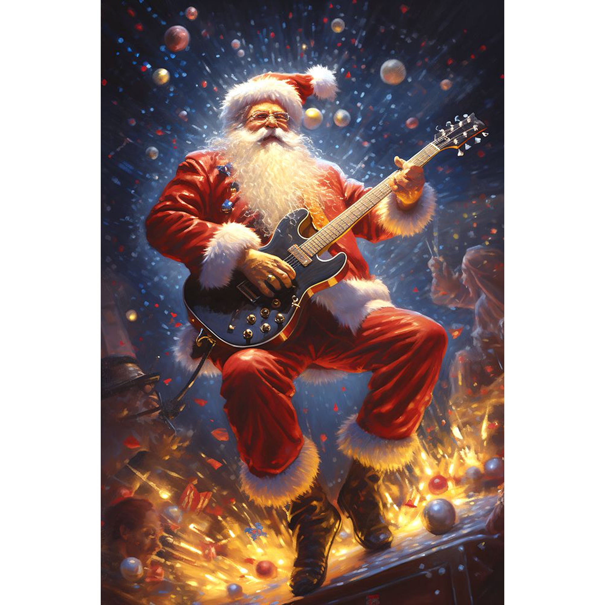 Santa Rocking It 8 Poster Print - Ray Heere (24 x 36)