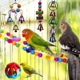 thumbnail image 2 of Juego de Juguetes Colgantes para Loros con Campanas y Columpio de Madera, Set de 15 Piezas, 2 of 7
