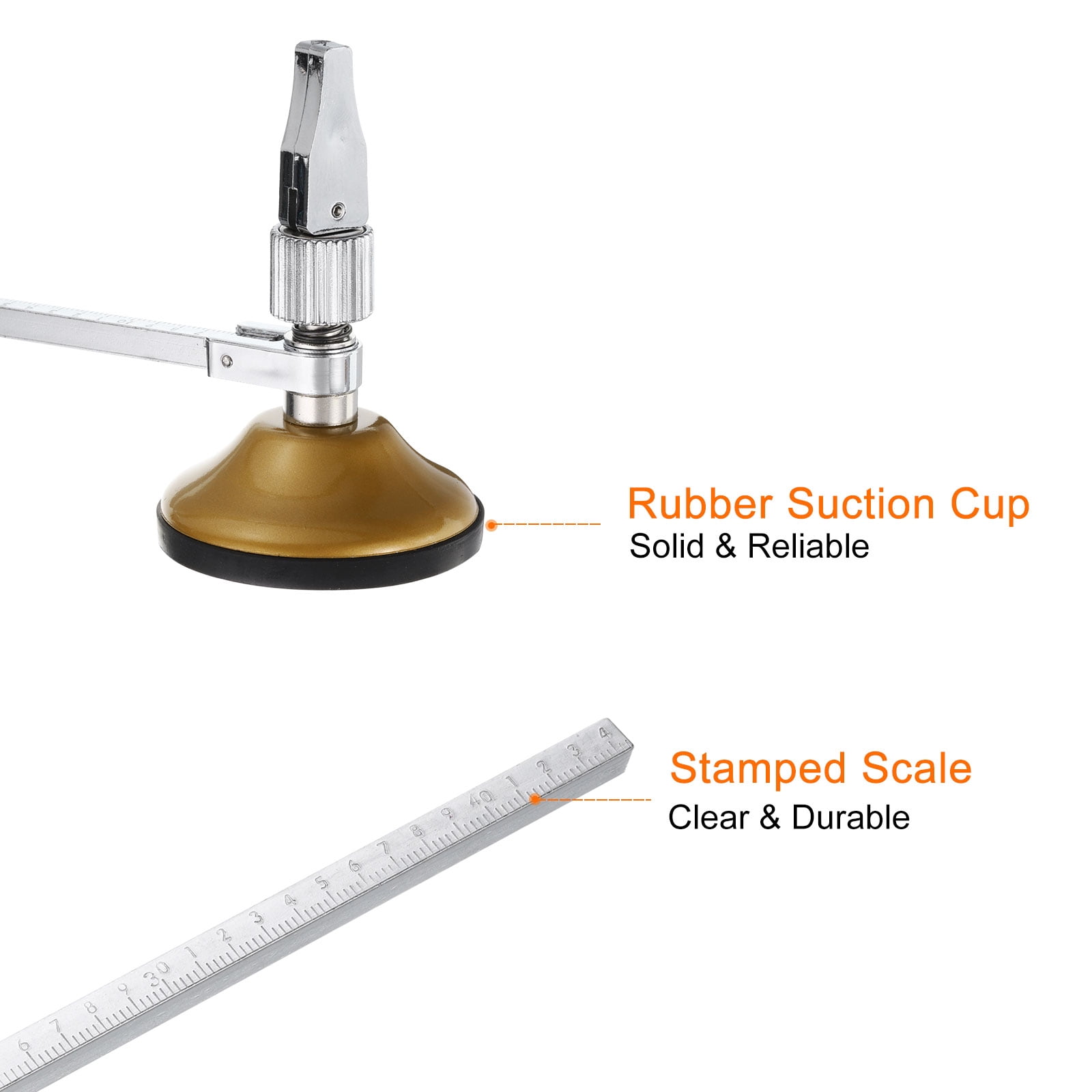 Oil-Filled Circular Glass Cutter 1.4"-19.7" Precise Cutting with Suction Cup Oil Tank for Glass
