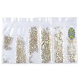 thumbnail image 1 of Flatback Rhinestone 6-Size Shiny DIY Round Crystal Gem Flatback Gem for Nail Art, 1 of 1