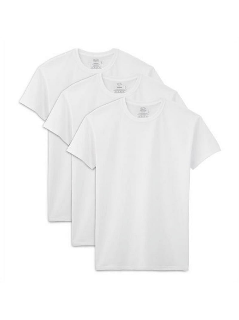 Fruit of the Loom Tagless Men's White Crew Neck T-Shirts, 6 Pack