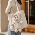thumbnail image 5 of Dog Bag Carrier Cat Carrier Pouch Puppy Carrier Bag for Small Dogs 0-14 lbs, Cute Bear Pet Canvas Shoulder Carrying Bag for Outdoor Shopping Camping,A, 5 of 6