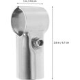 thumbnail image 2 of 4pcs End Clamps T Clip Mesh Fence End Rail T Clamps Stainless Steel Fence Clamp with Screws Nuts for Fence Home Use, 2 of 4