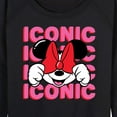 thumbnail image 3 of Mickey & Friends - Iconic Minnie - Women's Lightweight French Terry Long Sleeve Shirt, 3 of 5