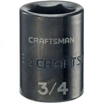 Craftsman Sockets, 1/2" Drive 3/4" SAE Impact Shal CMMT15854