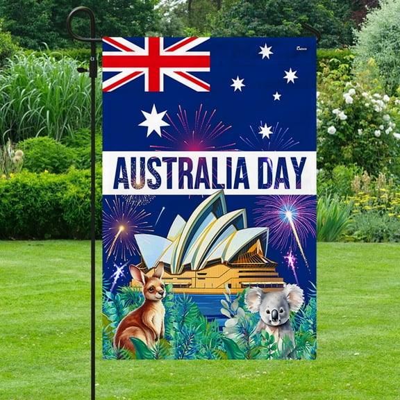 FLAGWIX Happy Australia Day Australian Flag TPT2449F Garden Flag 11.5" x 17.5" - Decorative Indoor Outdoor Flag