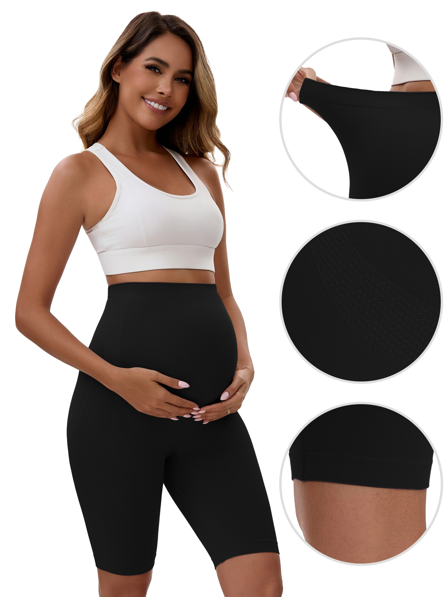 Unique Bargains Women's Maternity Thigh Slimmers Butt Lifter Control Panties XL Black