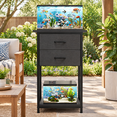 thumbnail image 3 of 5-10 Gallon Fish Tank Stand With 2 Drawers And Storshelves, 3 of 9