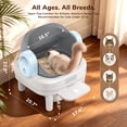 thumbnail image 3 of PalNests Self Cleaning Litter Box, Smart Automatic Cat Litter Box with WiFi App Control, 2.2-17.6 lbs, Blue, 3 of 9