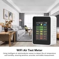 thumbnail image 3 of Detector de Aire Wifi, Probador de del Aire PM2.5 PM10 PM10 CO CO2 CO2 Alta Sensibilidad Hueca Atrás Con Cable USB para Lugares Públicos, 3 of 7