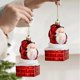 thumbnail image 4 of Adornos navideños, juego de 2 gorros navideños y bastones de carameloDecoraciones navideñasColgantes pequeños, 4 of 5