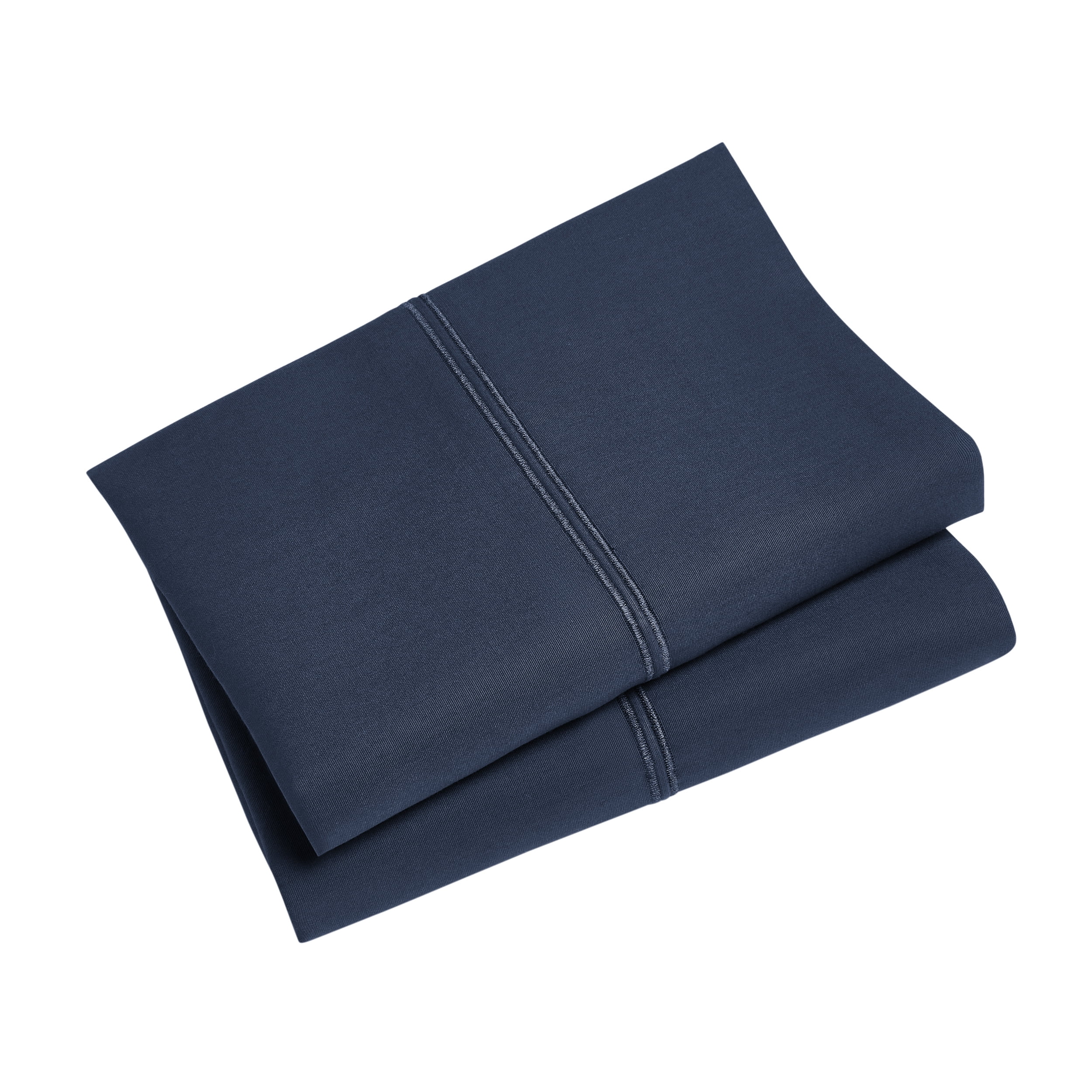 Hotel Style 4-Piece 300 Thread Count Washed Indigo Pima Cotton Bed Sheet Set, Queen , Double marrow Hem , Adult/Teen
