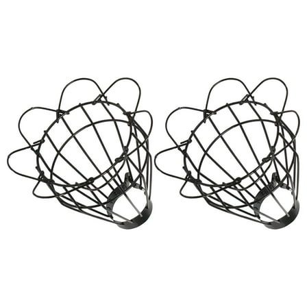 WHAMVOX  2 Pcs Heated Ceramic Lampshade Large Light for Reptiles Terrarium Black