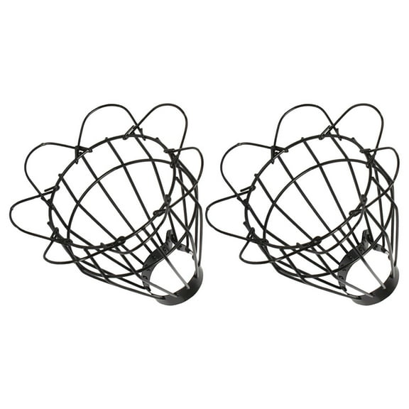 WHAMVOX  2 Pcs Heated Ceramic Lampshade Large Light for Reptiles Terrarium Black