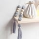 thumbnail image 2 of Nordic Wall Shelf - With Floating Ropes - Home Decor, Dense Wood, Light Gray, One Size, 2 of 5