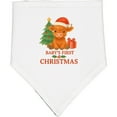 thumbnail image 2 of Inktastic Baby's First Christmas Cute Highland Cow Baby Bandana Bib, 2 of 4