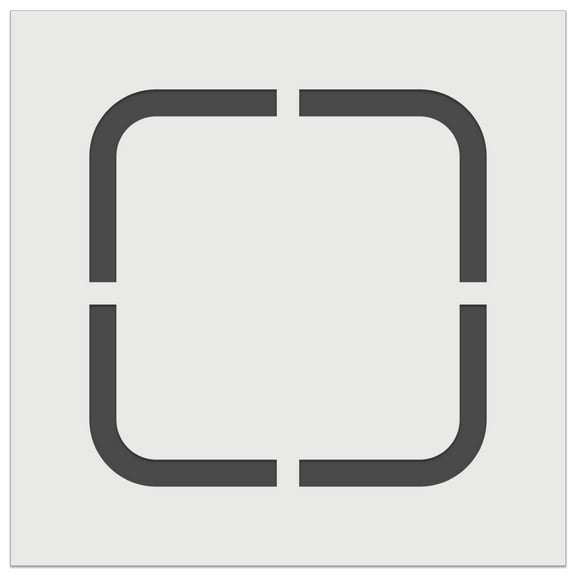 Square Rounded Corners Border Outline DIY Cookie Wall Craft Stencil - 4.5 Inch