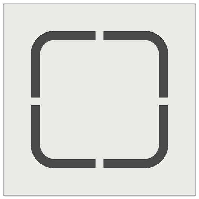 Square Rounded Corners Border Outline DIY Cookie Wall Craft Stencil - 4 ...