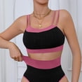 thumbnail image 6 of Nfurl Womens Spaghetti Strap Sports Bras Multi Pack Wireless Bra for Women 5 Pack Seamless Comfort Yoga Bras Support Running Workout Bra Hot Pink L, 6 of 8