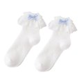 thumbnail image 1 of Calcetines cortos de Lolita para mujer, calcetines elásticos de encaje con volantes, calcetines de vestir de algodón, 1 of 5