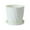 White, variant on PPgejGEK Scandinavian Resin Planter with Saucer - Large Blue Flower Pot for Indoor Plants (7.87"×7.08")