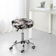 thumbnail image 7 of Kdxio Orchids Flowers Print Stool Covers Round,Stretch Round Bar Stool Covers Washable Bar Stool Cushion Slipcover for 12-15 Inch Chair, 7 of 7