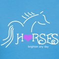 thumbnail image 3 of CafePress - Horses Brighten Any Day Women's Dark T Shirt - Women's Traditional Fit Dark T-Shirt, 3 of 4