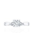 thumbnail image 5 of Rosec Jewels Princess Cut Diamond Promise Ring for Women - EF-VS Grade Certified Lab Grown Diamond, 18K White Gold, US 9.50, 5 of 9