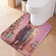 thumbnail image 4 of 2 Piece Bath Mat Set with U-Shaped Toilet Mat and Rectangle Bath Rugs Non Slip Machine Washable Bathroom Mats Cow Wearing Christmas, 4 of 7