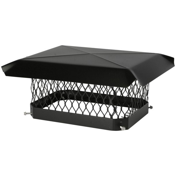 Shelter SingleFlue Black GalvanizedSteel Chimney Cap