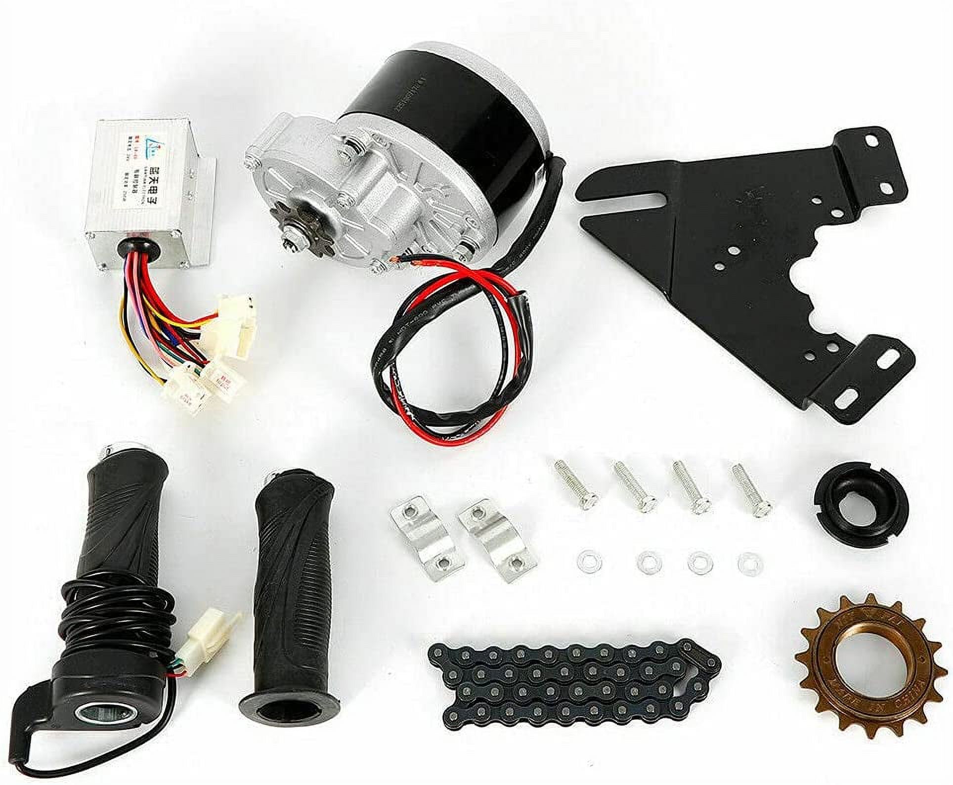 Miumaeov 24V Electric Bicycle Conversion Kit, 250W Electric Bicycle DC Motor Conversion Kit Freewheel Bike for 16-18 inch Ordinary Bicycle