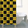 thumbnail image 4 of Yellow and Black Checkerboard Checkered Pattern Shower Curtain 36"x72" ,Bathroom Decorative Shower Curtains Set with 12 Hooks,Modern Waterproof Washable Shower Curtain, 4 of 6