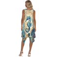 thumbnail image 6 of HELLHERO Seahorse Ocean Map Summer Sleeveless Dress, Side Pockets Summer Sleeveless Sundress Round Neck Asymmetric Asymmetric Dresses for Party Cocktail Party, 6 of 8