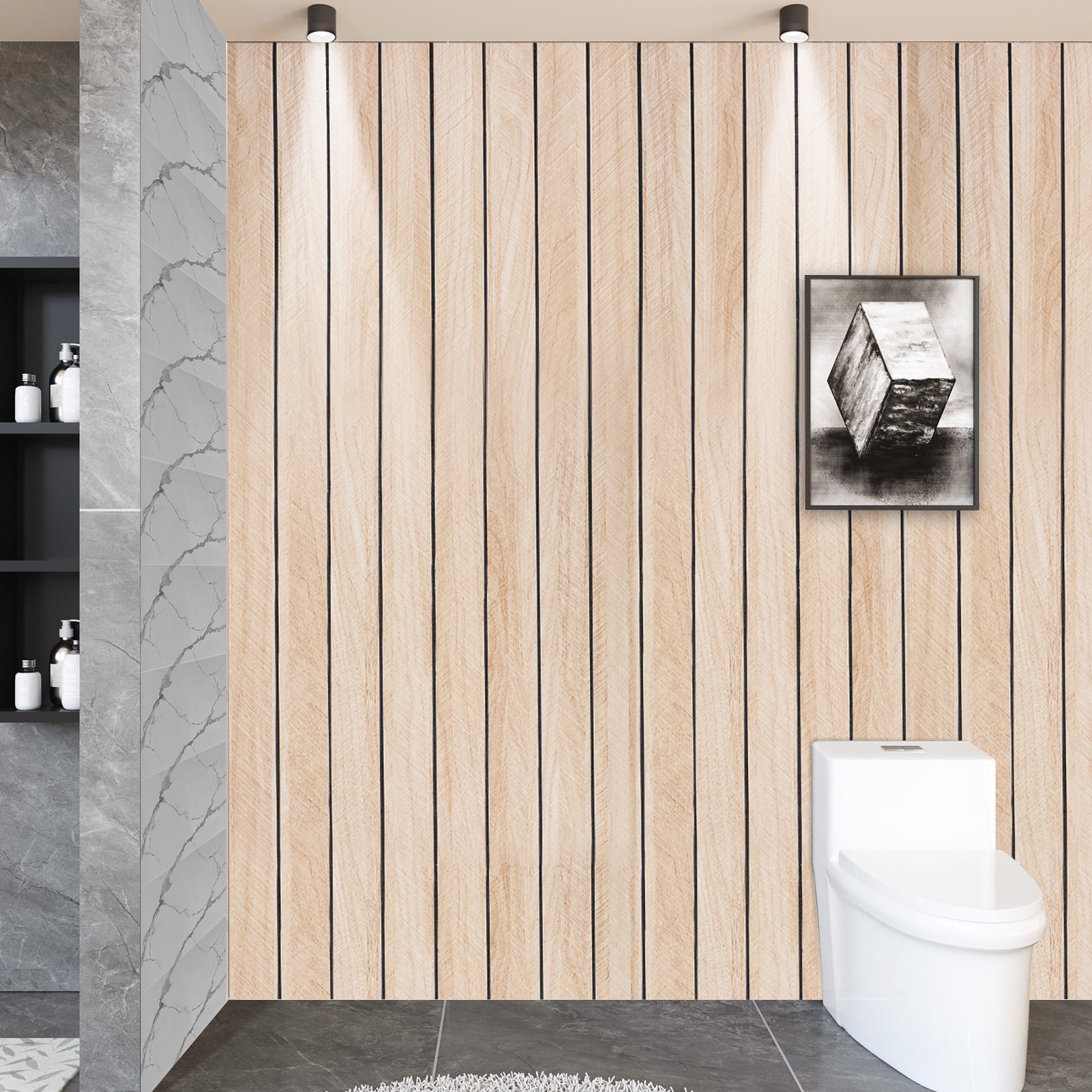 LOLIPPYY Wood Grain Peel and Stick Wallpaper Roll - 40cm x Self-Adhesive Removable Wall Panels for Bedroom and Living Room Decoration