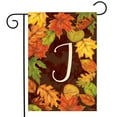 thumbnail image 2 of Briarwood Lane Fall Leaves Monogram Letter J Garden Flag, 2 of 4