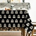 thumbnail image 3 of Halloween Tablecloth 60×102 Inch Rectangular, Cute Ghost Black Washable Table Cover for Party Picnic Dinner Decor, 3 of 6