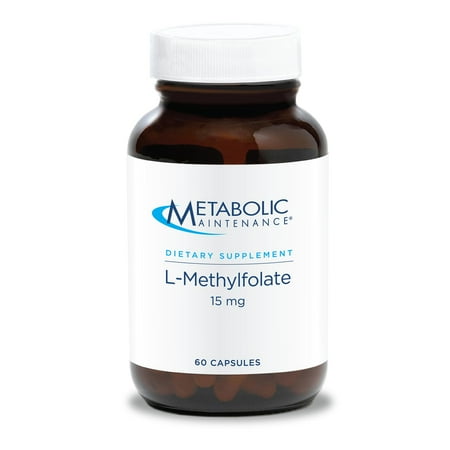 Metabolic Maintenance L-Methylfolate 15 mg - L Methyl Folate, Methylfolate Supplement for Women & Men, Methylated Vitamin B9 (5-MTHF) for Brain Health, Focus, and Calm - 60 Capsules (Pack of 1)