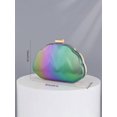 thumbnail image 6 of Women's Iridescent Rainbow Clutch Bag Shell Shape Evening Purse for Party, 6 of 9