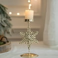 thumbnail image 5 of Nsxcdh Christmas Candlestick Window Tray, Gold Metal, 6.7x5.0x5.0in, Star Tree Snowflake, Stable Safe, Holiday Table Decor, Home, 5 of 6