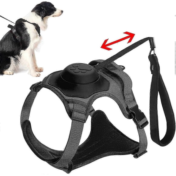high quality2 in 1 No Pull Dog Harness & Retractable Dog Leash, Reflective Service Dog Harness, Adjustable Dog Vest with Control Handle