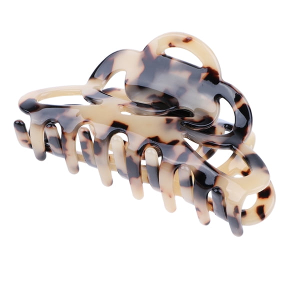 Women Grip Acrylic Modern Stylish Clips Hairband - Leopard, As Described - Leopard, as described