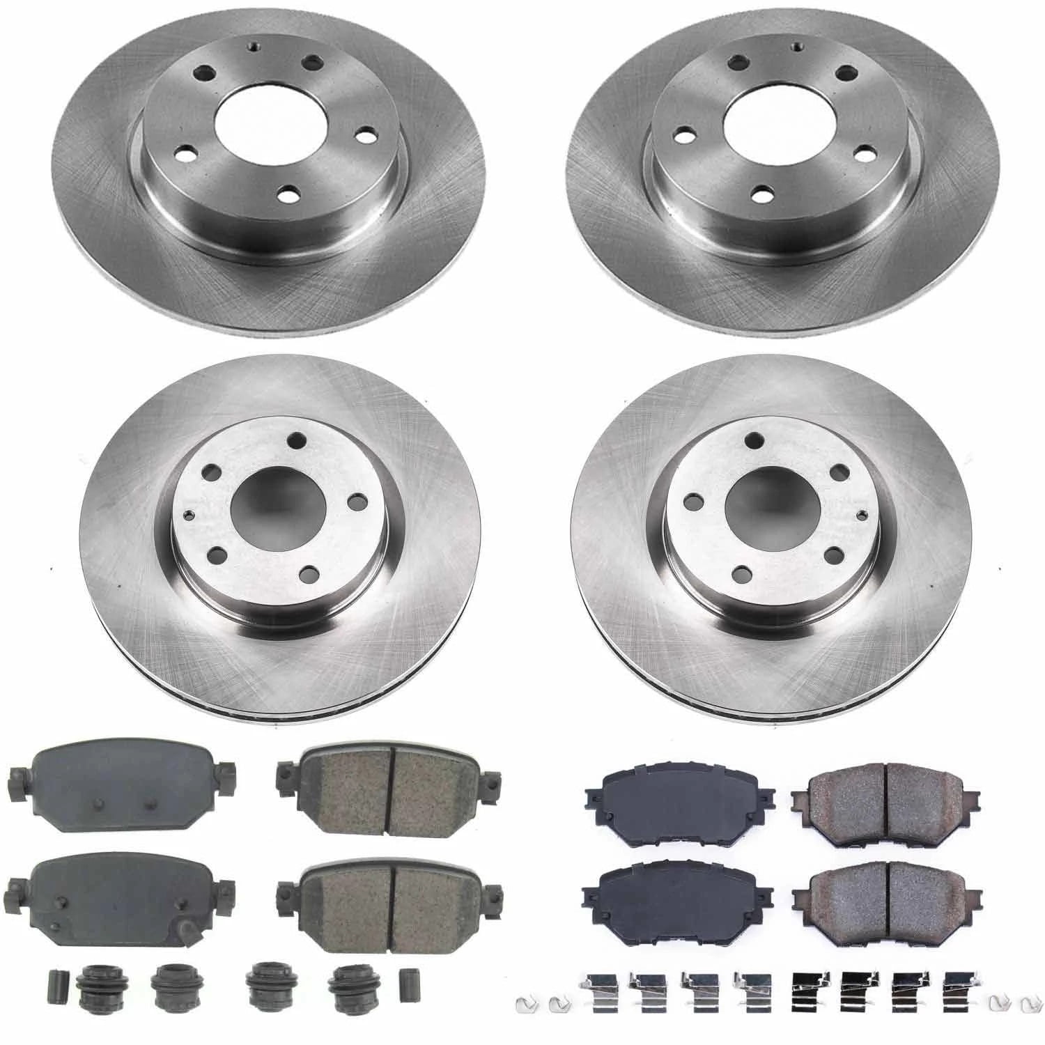 PowerStop Front and Rear Stock Replacement Brake Pad and Rotor Kit Fits: MAZDA Select Models KOE7518