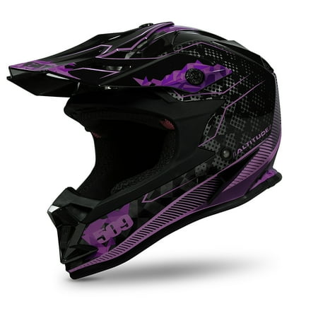 509 Altitude Snocross Open Face Snowmobile Helmet W Chin Curtain