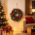 thumbnail image 5 of Bcylexb Christmas Wreaths for Front Door, 15.8" Realistic Decorative Pine Wreaths with Ball Winter Holiday Decor for Outdoor Window Door Home, 5 of 6