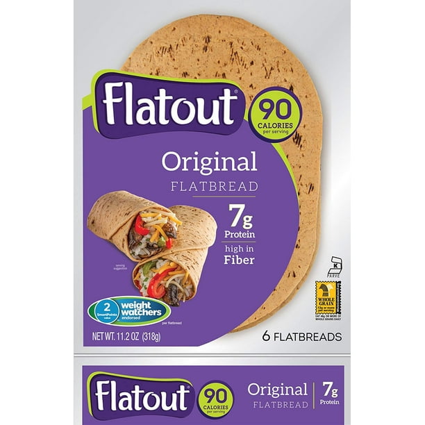 Flatout Flatbread Light Wraps, 6 Wraps (Original)