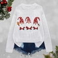thumbnail image 1 of Chandail pour Femmes Chandail-Over pour Femmes 2025 Tendance Imprimé Graphique Manches Longues Col Rond Tricot Automne Décontracté Coupe Ample Hauts, Chandail-Over Blanc pour Femmes m, 1 of 1